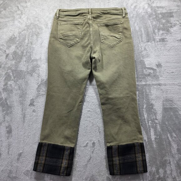 Driftwood Pants Womens 30 Green Colette Plaid Cuff Classic Fit Casual Stretch - Picture 2 of 10